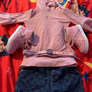 Toddler Pink GG Heart Shaped Shirt